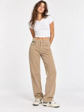 Empyre Y2K Beige Corduroy High Rise Jeans Skate Pants Size 0